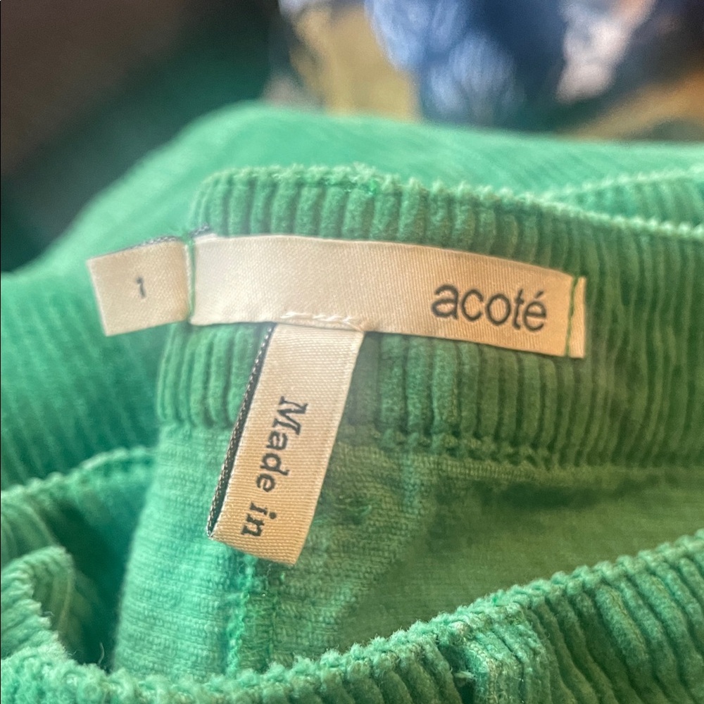 Acoté Green Wide Leg Pants